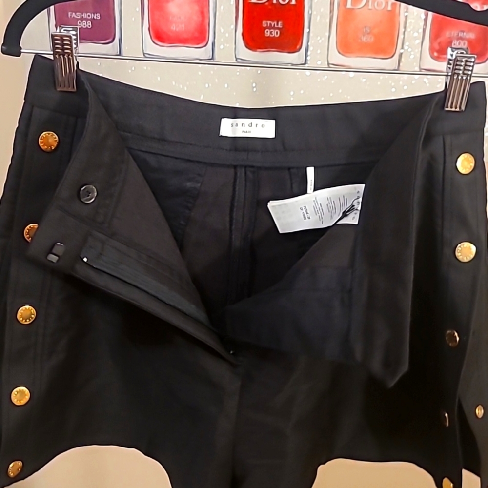 SANDRO PARIS HIGHWAIST SHORTS - Picture 4 of 6